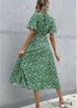 Vestido midi bohemio de cintura alta con estampado ajustado de Alona